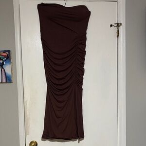 Klassy Network Chocolate Maxi Skirt